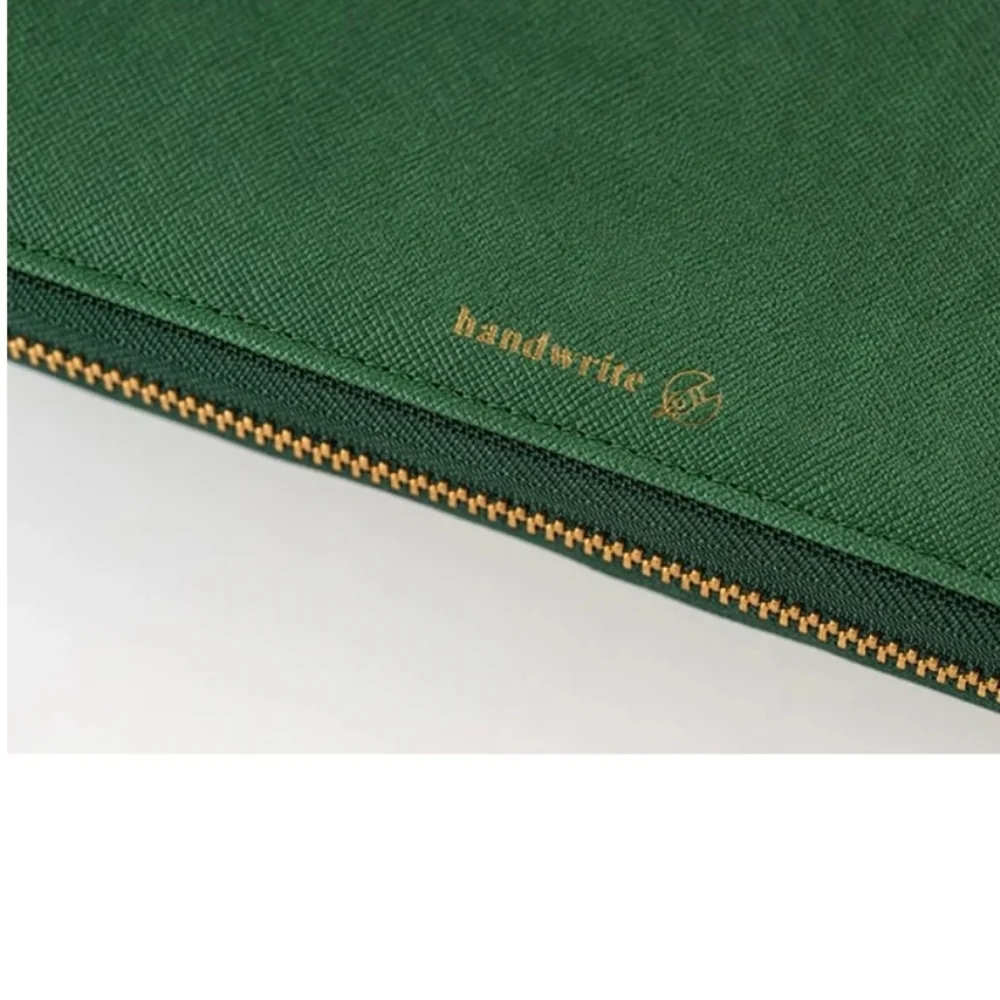 Green Zippered Pencil Case Pouch - Unbranded